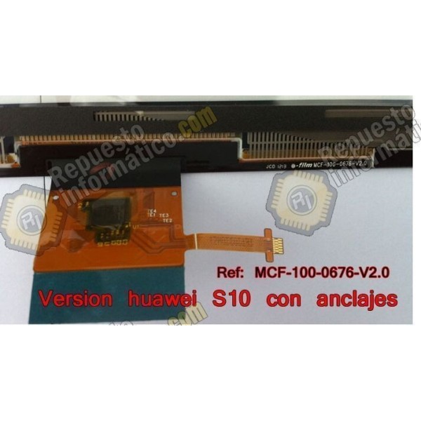 MediaPad s10-201 /231 tactil (S/MARCO) con anclajes