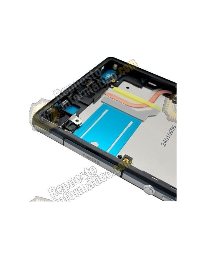 Marco metalico negro + botones XPERIA Z2 D6503 (Nuevo)