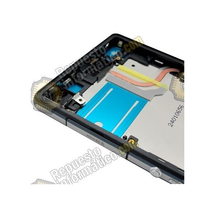 Marco metalico negro + botones XPERIA Z2 D6503 (Nuevo)