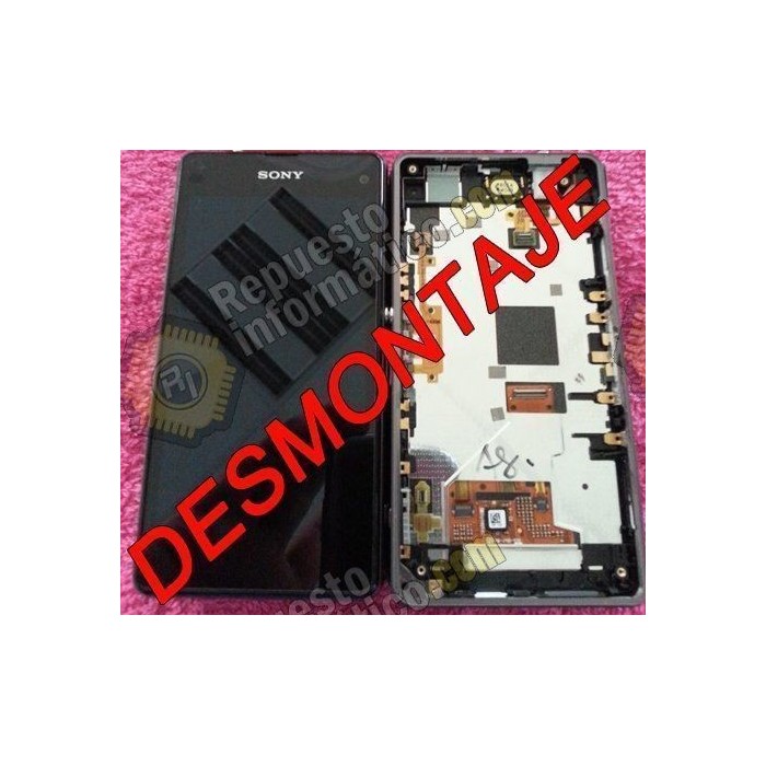 Pantalla (LCD+TACTIL+MARCO) Xperia Z1 Compact (DESMONTAJE) (NEGRO)