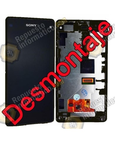 Pantalla (LCD+TACTIL+MARCO) Xperia Z1 Compact (DESMONTAJE) (NEGRO)