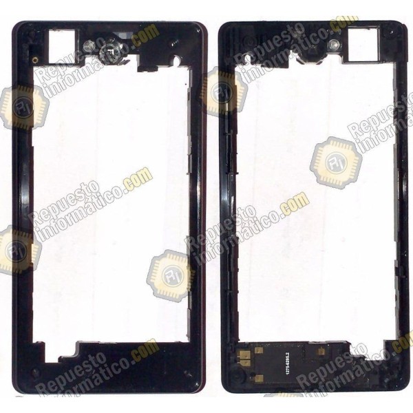 CARCASA INTERMEDIA flexible ORIGINAL Z1C COMPACT NEGRA (Desmontaje)