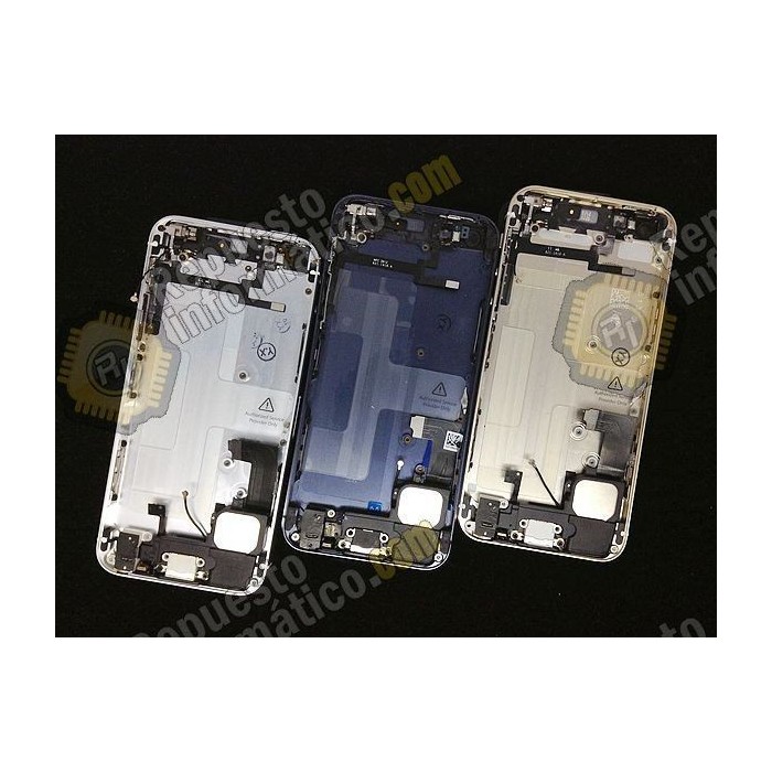 Chasis Pre-ensamblado (flex incluidos+soportes metalicos) para Iphone 5S (plata y blanco)