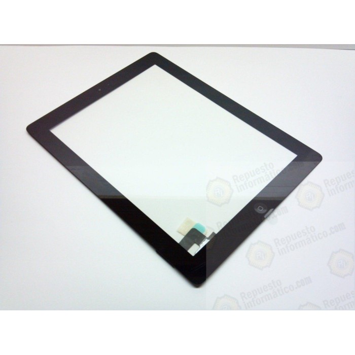 Tactil Ipad 2 Completa con pegatinas y boton home Negra