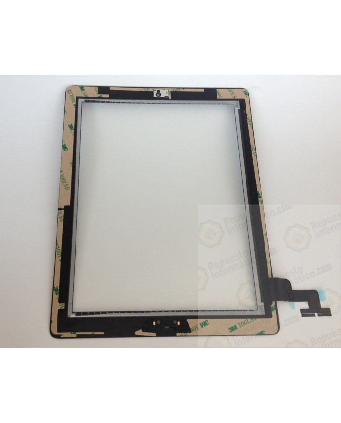 Tactil Ipad 2 Completa con pegatinas y boton home Negra