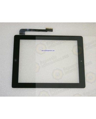 Tactil Completo ipad 3 con boton home y pegatinas Negro