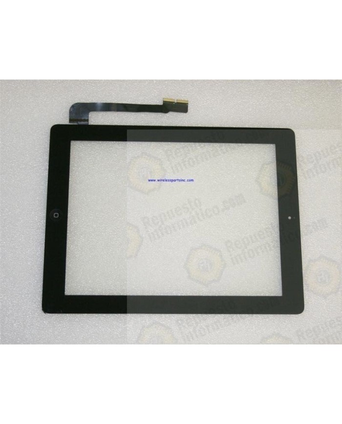Tactil Completo ipad 3 con boton home y pegatinas Negro