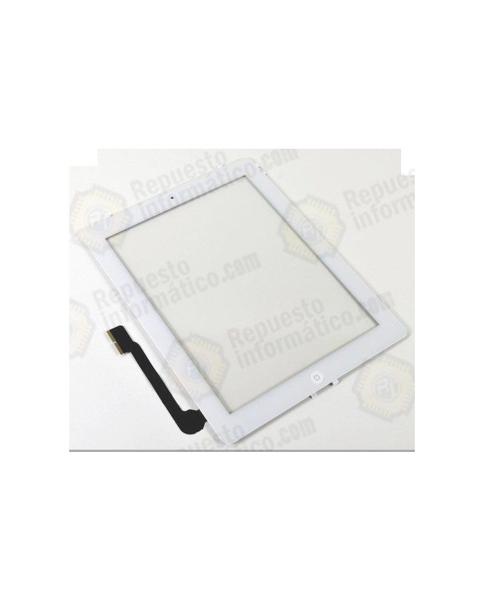 Tactil Completo ipad 3 con boton home y pegatinas Blanco