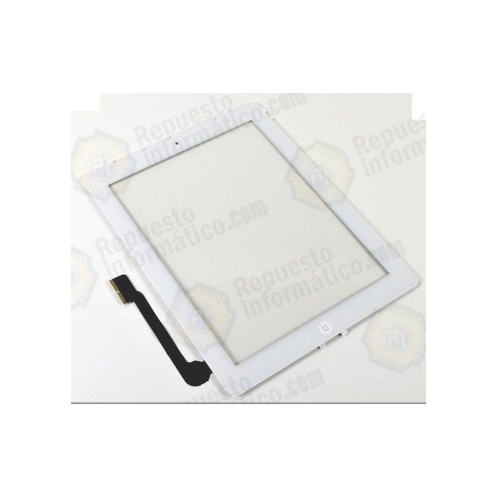 Tactil Completo ipad 3 con boton home y pegatinas Blanco