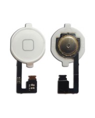 Botón home + cable flex para iPhone 4 Blanco