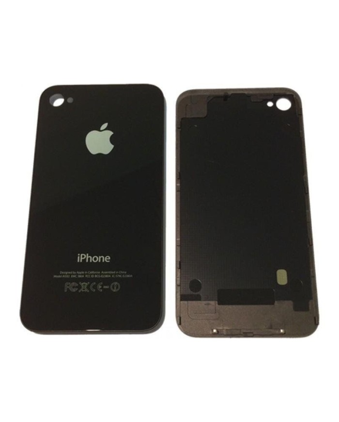 Tapa trasera cristal iPhone 4. Negra 