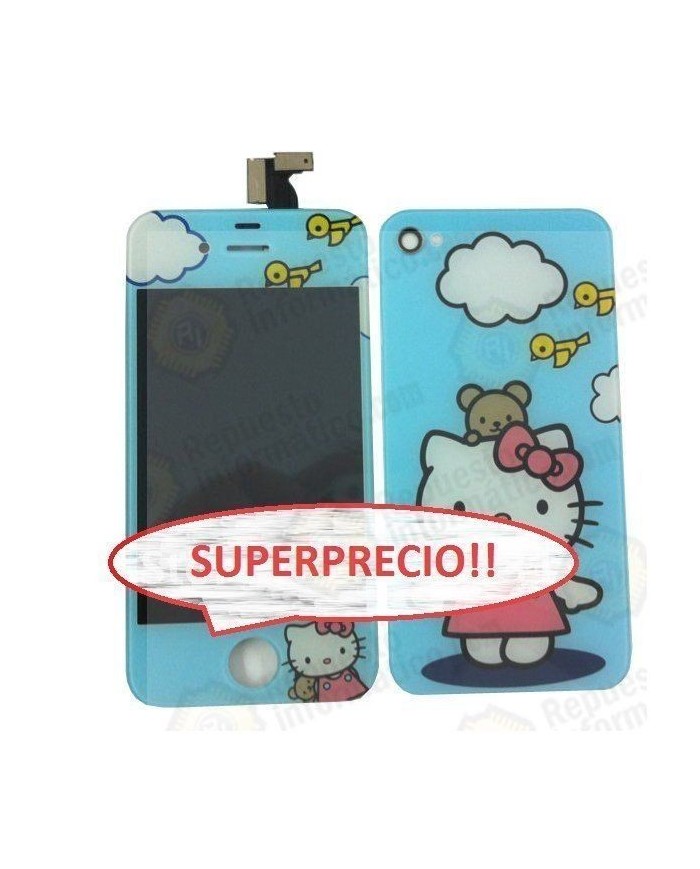 kit Iphone 4G HELLO KITTY Azul