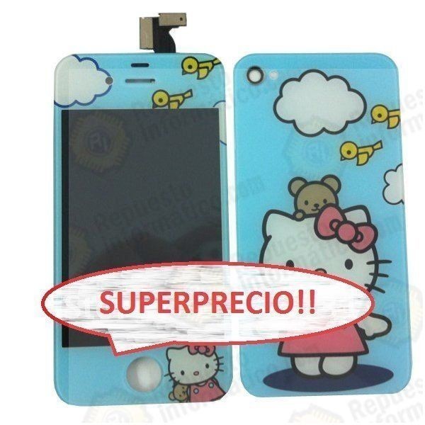 kit Iphone 4G HELLO KITTY Azul