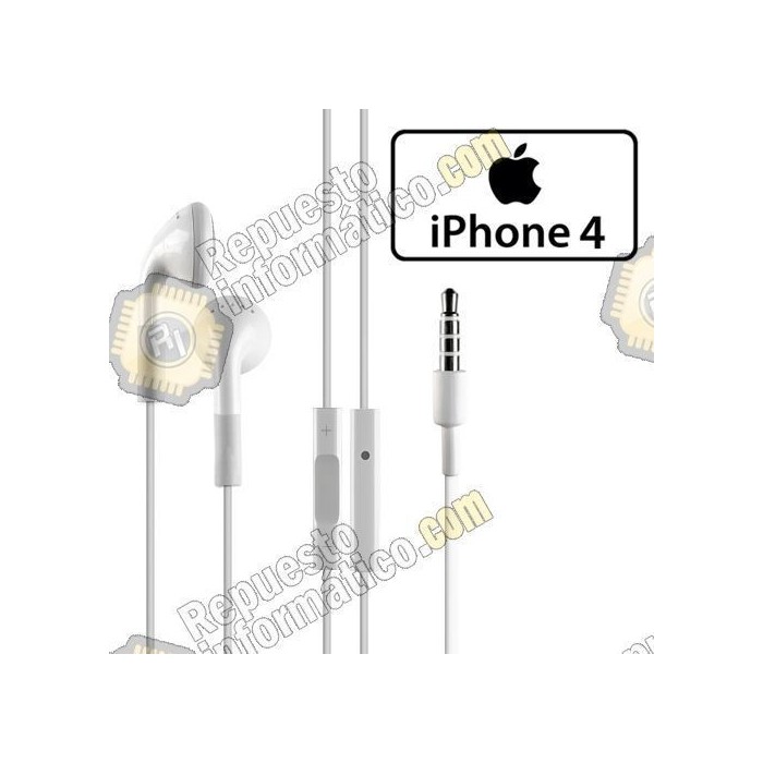 Cascos Auricular moviles Apple iphone 4 (Blanco) (Nuevos)