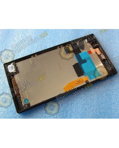 Pantalla (Lcd+tactil+marco) negra Xperia Z