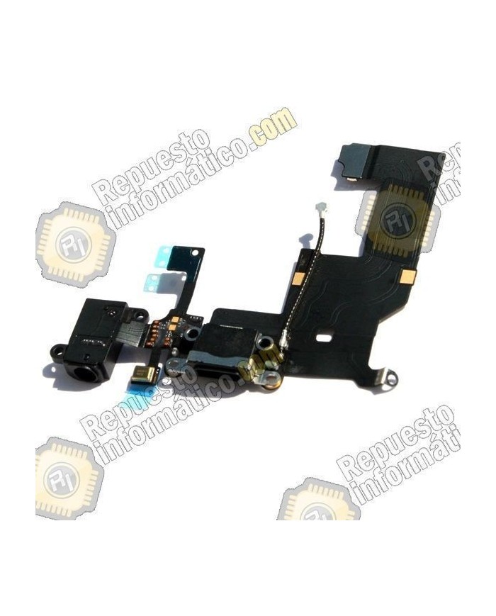 Flex de Carga + Audio Flex+ mic iPhone 5 (negro) (SWAP)