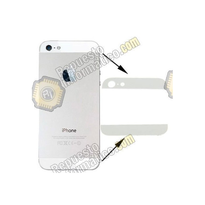 Carcasa embellecedor superior e inferior blanca iPhone 5