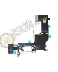 Flex conector de carga y accesorios  iPhone 5S blanco