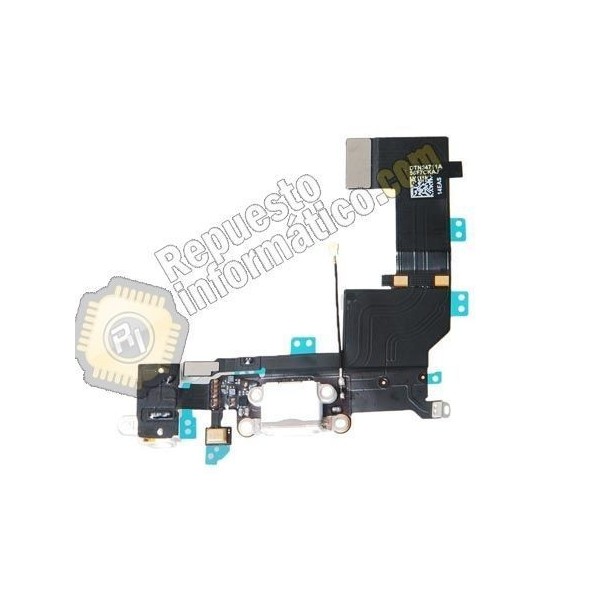 Flex conector de carga y accesorios  iPhone 5S blanco