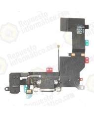 Flex conector de carga y accesorios iPhone 5S negro