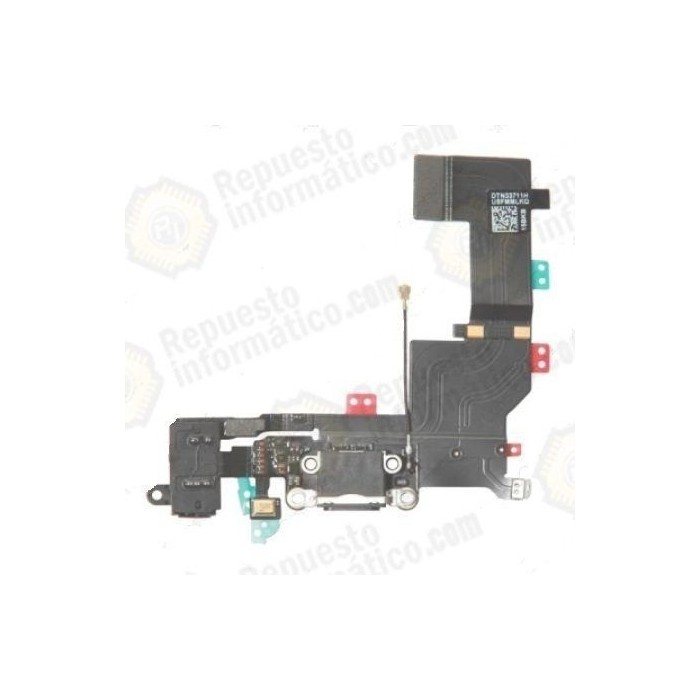 Flex conector de carga y accesorios iPhone 5S negro