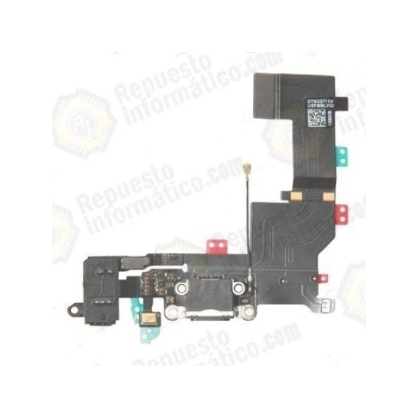 Flex conector de carga y accesorios iPhone 5S negro