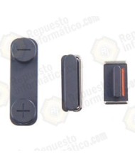 Set 3 Piezas Botones Negro original iPhone 5S