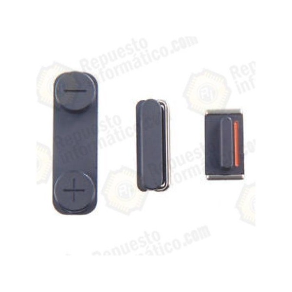 Set 3 Piezas Botones Negro original iPhone 5S