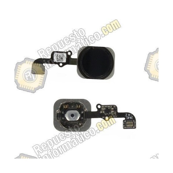 Flex Boton Home Iphone 6/6 plus negro (4.7"/5.5") 