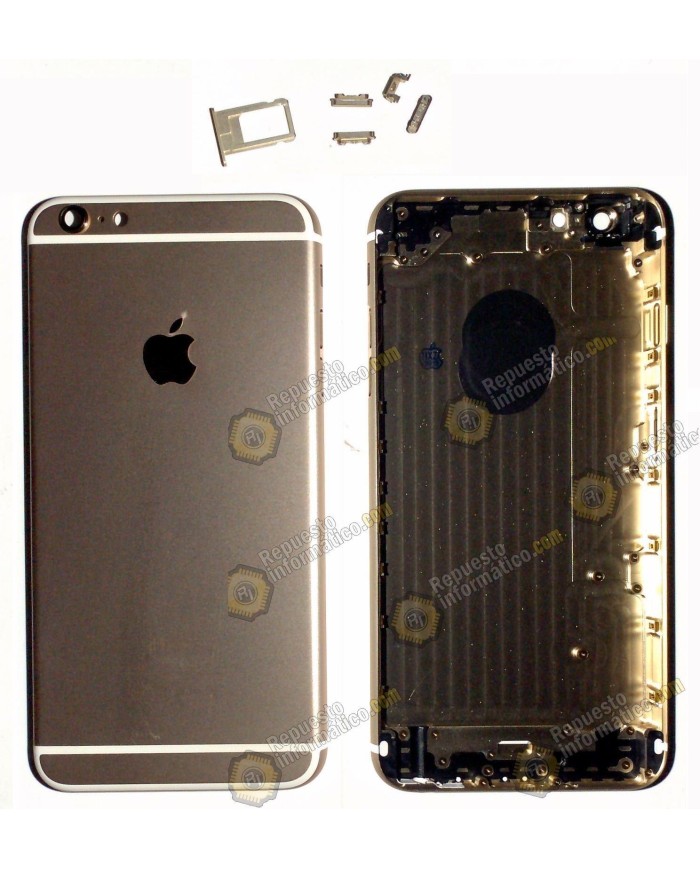 Tapa trasera dorada chasis + botones para iphone 6+ (5.5")