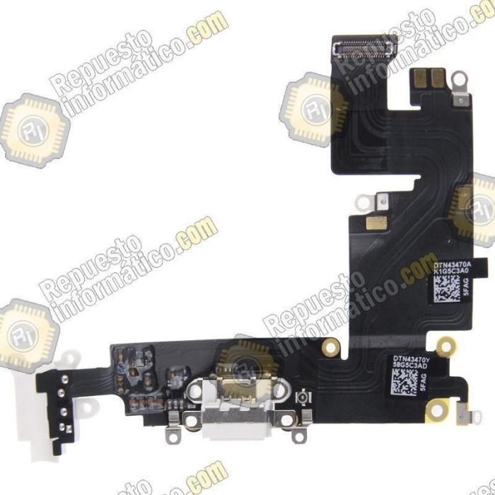 Flex Conector Carga + Micro Original Apple Iphone 6 Plus (5.5")  (NEGRO)