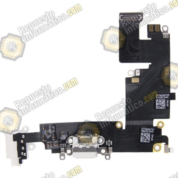 Flex Conector Carga + Micro Original Apple Iphone 6 Plus (5.5")  (NEGRO)