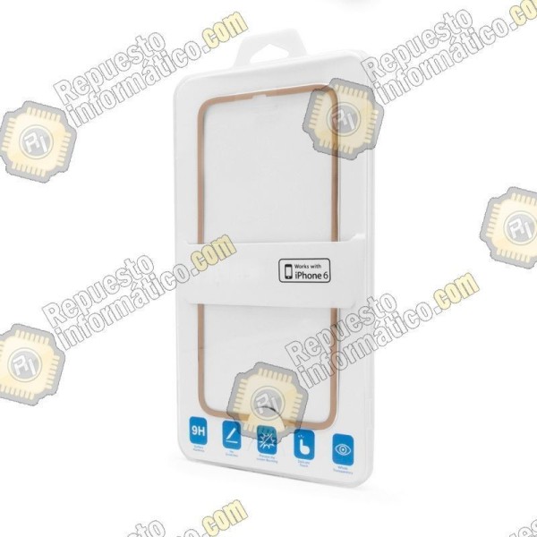 Cristal Templado Borde Fino iPhone 6 (4.7")  (Dorado)