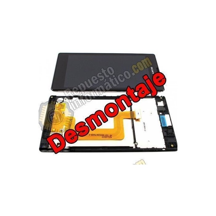 Pantalla (LCD+TACTIL+MARCO) XPeria T3 (NEGRA) (DESMONTAJE)