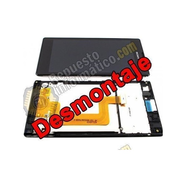 Pantalla (LCD+TACTIL+MARCO) XPeria T3 (NEGRA) (DESMONTAJE)