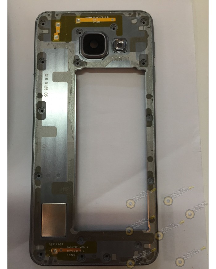 Chasis Trasero Negro Galaxy A3 (A310F) 2016 Desmontaje
