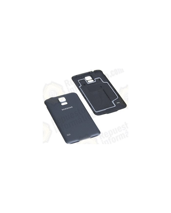 Tapa+goma Negro Original G900F Galaxy S5