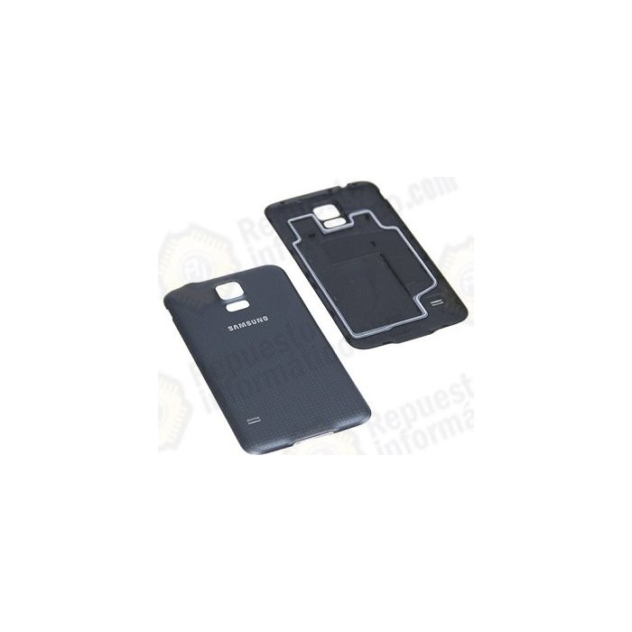 Tapa+goma Negro Original G900F Galaxy S5
