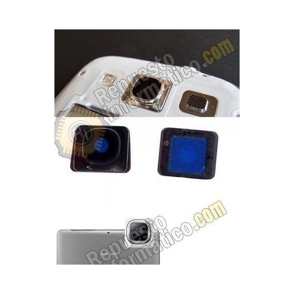 Protector metalico + cristal protector de camara para Samsung Galaxy S5 (G900F)