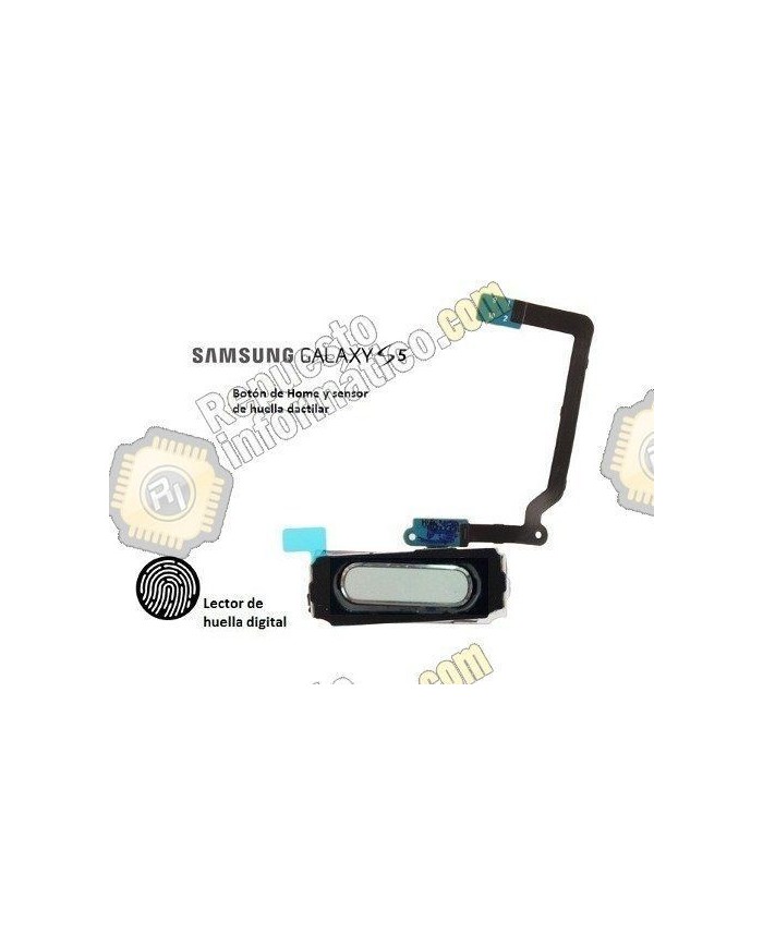 Boton Inicio Home Samsung Galaxy S5, Sensor Huellas, Flex (BLANCO)
