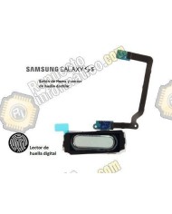 Boton Inicio Home Samsung Galaxy S5, Sensor Huellas, Flex (BLANCO)