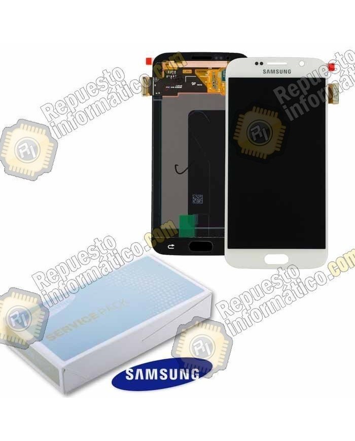 Pantalla (lcd+tactil) blanca Samsung Galaxy S6 (Directo de fabrica) (GH97-17260B)