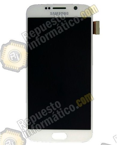 Pantalla (lcd+tactil) blanca Samsung Galaxy S6 (Directo de fabrica) (GH97-17260B)