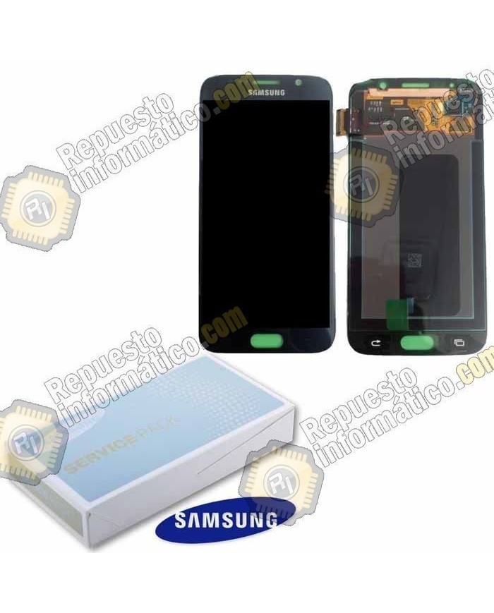 Pantalla (lcd+tactil) Negra Samsung Galaxy S6 (Directo de fabrica) (GH97-17260A)