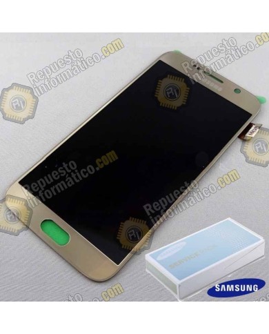 Pantalla (lcd+tactil) Dorada Samsung Galaxy S6 (Directo de fabrica) (GH97-17260C)