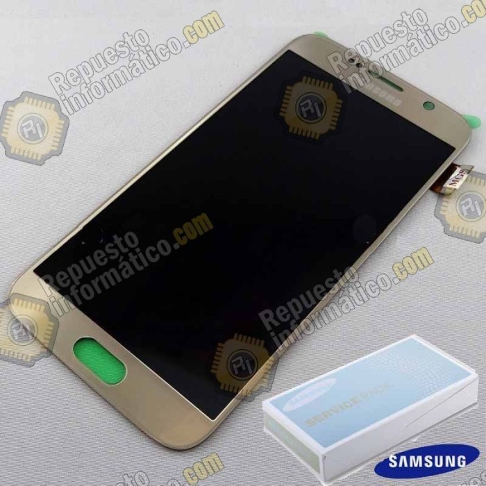 Pantalla (lcd+tactil) Dorada Samsung Galaxy S6 (Directo de fabrica) (GH97-17260C)
