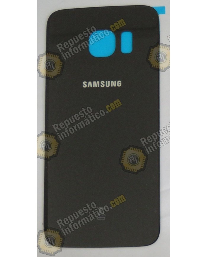 Tapa trasera de cristal negra Galaxy G925 (S6 Edge)