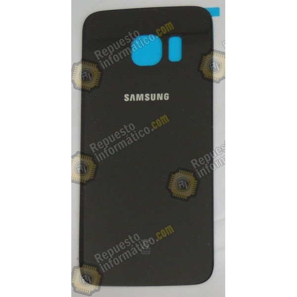 Tapa trasera de cristal negra Galaxy G925 (S6 Edge)