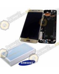 Pantalla (Lcd+tactil+premarco) Dorada GALAXY S6 Edge/ G925 (Directo de fabrica) (GH97-17162C)