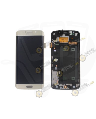Pantalla (Lcd+tactil+premarco) Dorada GALAXY S6 Edge/ G925 (Directo de fabrica) (GH97-17162C)